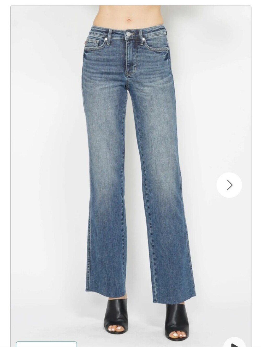 Judy Blue Classic Straight-Leg Jeans in Medium Blue - Picture 6 of 6